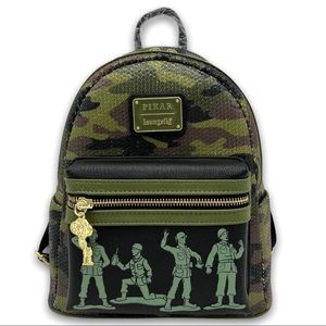 Exclusive Loungefly Disney Pixar Toy Story Army Men Sequin Mini Backpack
